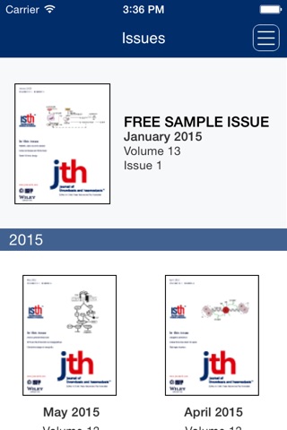 Journal of Thrombosis and Haemostasis screenshot 2