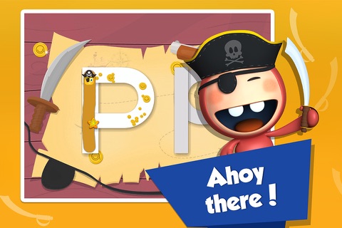 Gold Trace - Icky the Pirate's Treasure Trace! Learn Upper & Lowercase ABC - Lesson 3 of 3 Free screenshot 3