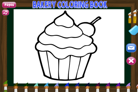 Ice Cream Shop and Bakery Coloring Book - FREE Art Maker App for Children and Preschoolers screenshot 3