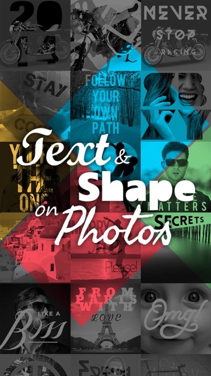 Text and shape on Photo Free – HD caption, overlay, symbols. Insta fun image editing screenshot-0