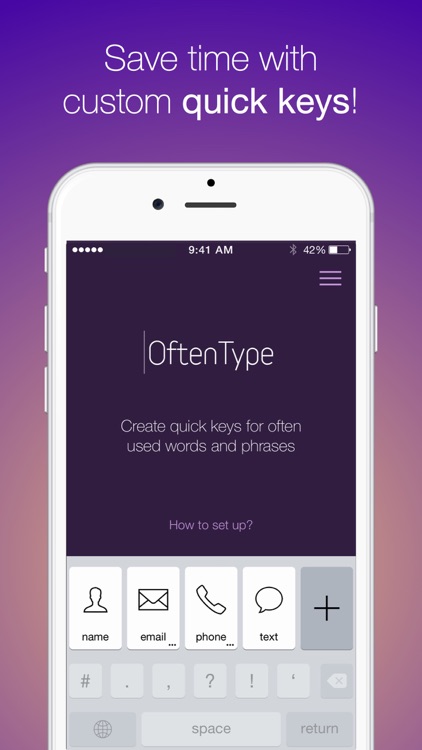 OftenType - quick keys for often used words and phrases