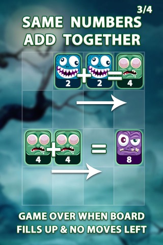 2048 Angry Monsters Puzzle screenshot 3