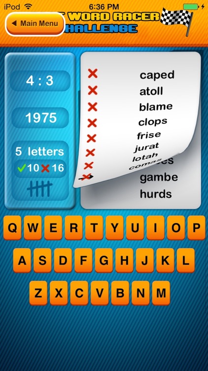Fast Word Racer Challenge FREE
