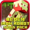 Block Iron Robot 3D Model and Skins for minecraft