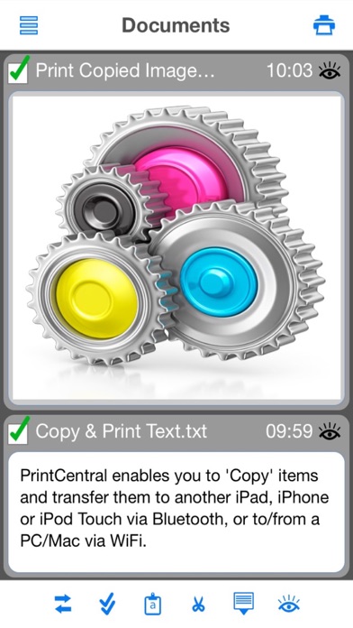 PrintCentral for iPhone screenshot1