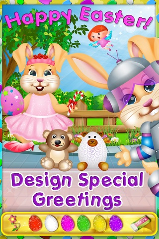 Easter Bunny Dress Up and Card Maker - Decorate Funny Bunnies & Eggs screenshot 4