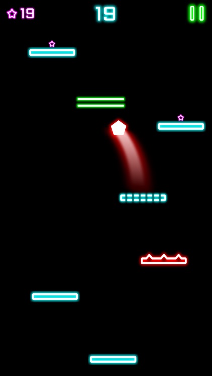 Rock Bounce jump on various types of glowing platforms screenshot-4