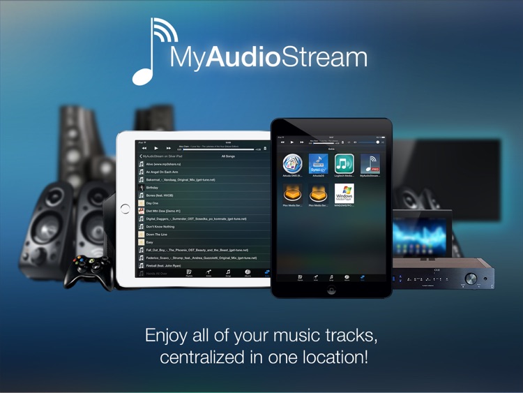 MyAudioStream HD Pro UPnP audio player and streamer for iPad