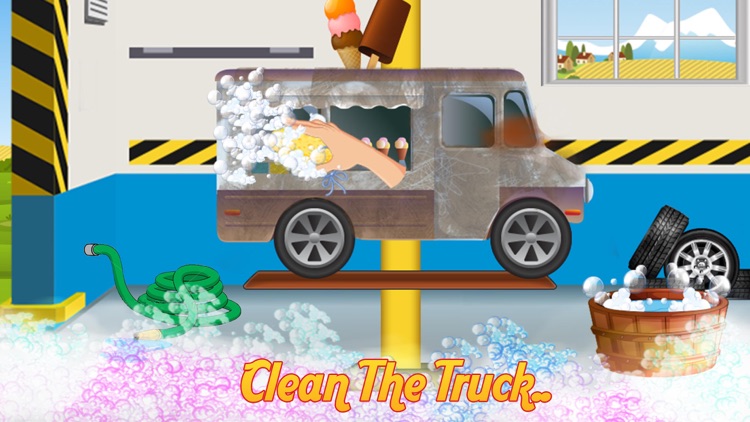 Ice Cream Truck Wash - Washing, cleaning & dirty car cleanup game screenshot-4