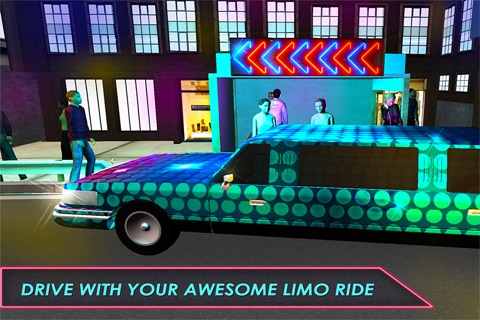 Party Limo Drive 3D Simulator - Real Limo Parking and Traffic City Simulation Game screenshot 3