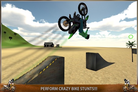 Crazy Motorcycle Beach Stunt Jumps 3D screenshot 4