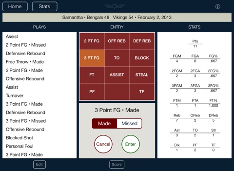 Stat Tap Basketball HD screenshot 3