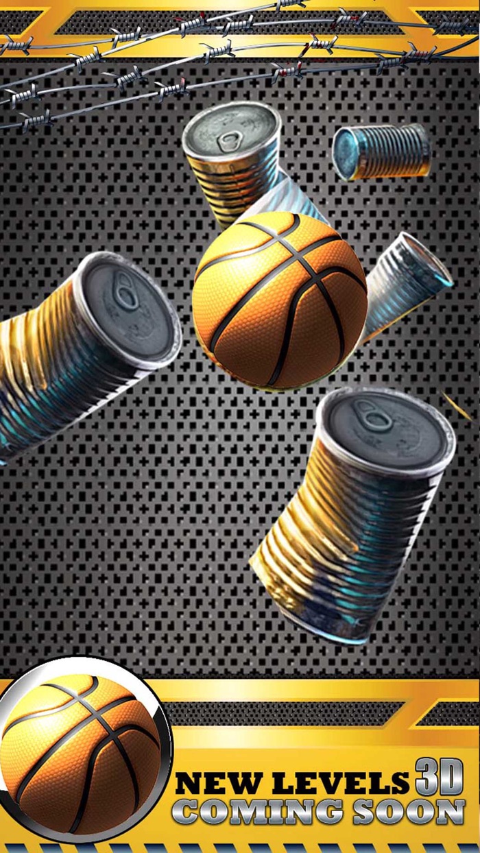 Shoot Hoops Basketball Toss Game 3D - Real Knockdown Cans Flick Game