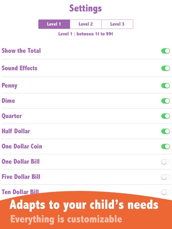 Amazing Coin Math(USD):money learning & counting game for kids screenshot-3