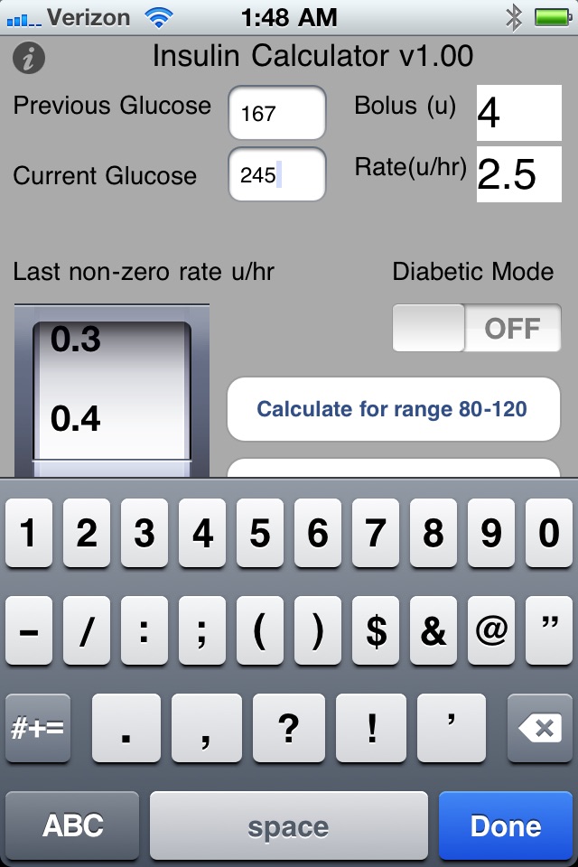 Insulin Protocol Calculator screenshot 2