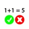 Math - right or wrong, a maths game as it comes to answering the math right or wrong as quickly as possible before time runs out