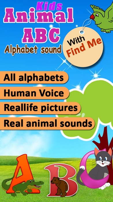 How to cancel & delete Animal alphabet for kids, Learn Alphabets with animal sounds and pictures for preschoolers and toddlers from iphone & ipad 1