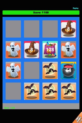 Spook Halloween 2048 - Ghost Tile Puzzle Challenge Free screenshot 2