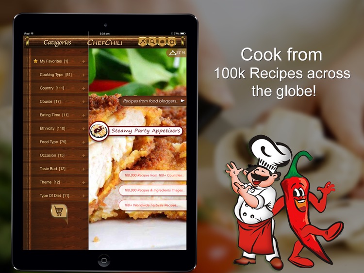 ChefChili - 100k Healthy, Simple recipes by ingredients cookery book for foodies