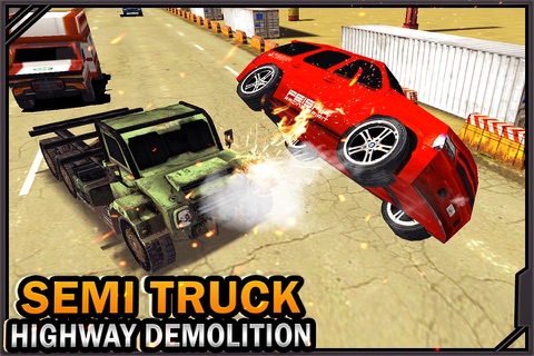 Semi Truck Highway Demolition screenshot 2