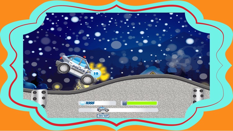 Cartoon Car Driving In Winter