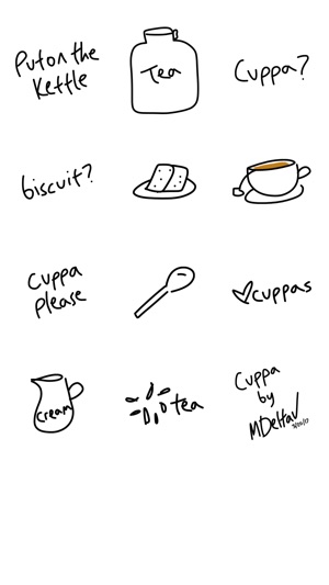 Cuppa sticker - tea UK drink stickers for iMessage(圖3)-速報App