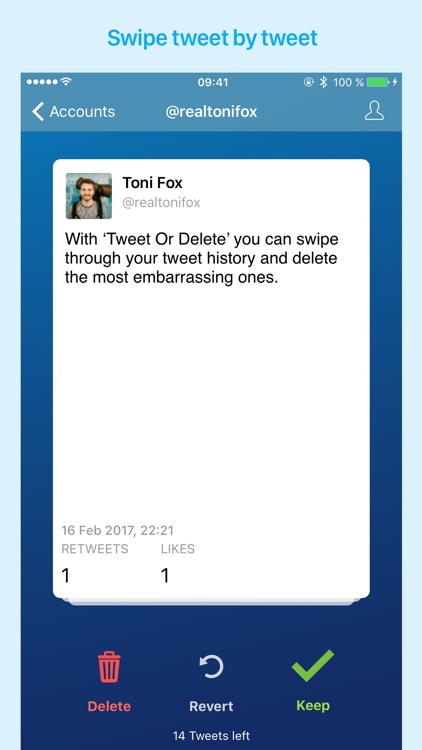 Keep Or Delete - clean up your old tweets screenshot-0
