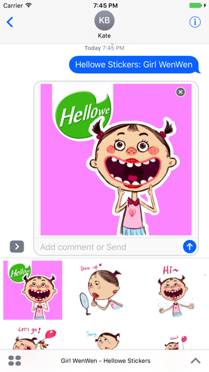 Hellowe Stickers: Girl WenWen(圖1)-速報App