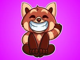Brown Panda from Forest  Stickers