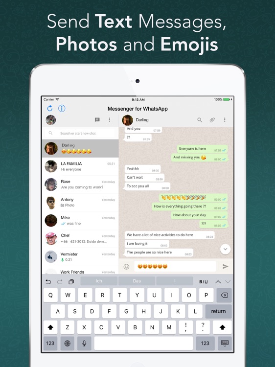 Messenger for WhatsApp for iPad