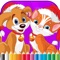 Dog Cat Rat coloring book for kids