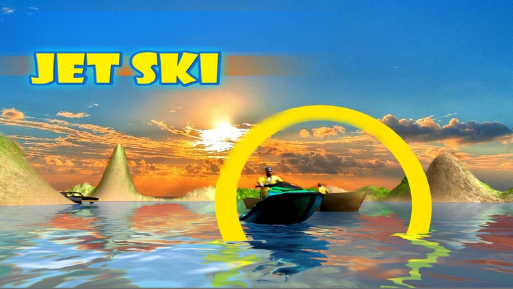 3D Jet Ski Drive Sim Rings Water Play