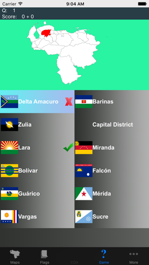 Venezuela State Maps, Flags and Capitals