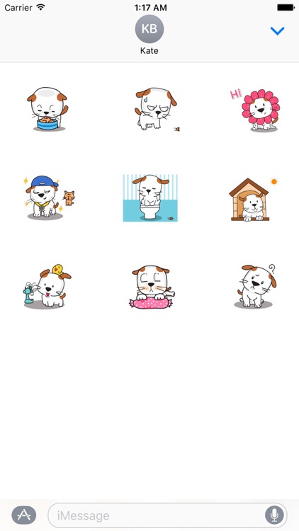 Animated Loyal And Cute Dog Stickers