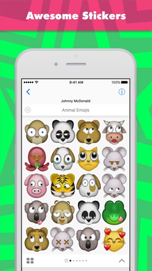 Animal Emojis stickers by Johnnymcdonald