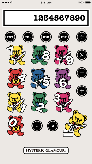 HYSTERIC GLAMOUR - HYSTERIC BEAR CALCULATOR(圖1)-速報App