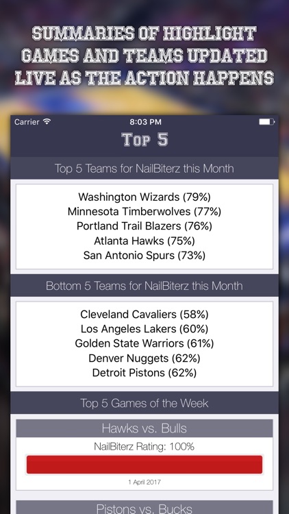 NailBiterz for NBA - Close Games. No Spoilers.