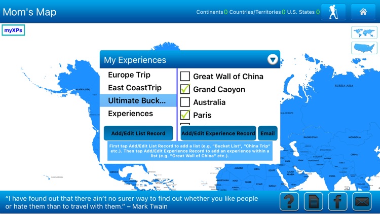 Travel Goal Map