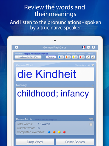 Learn German FlashCards for iPad screenshot 3