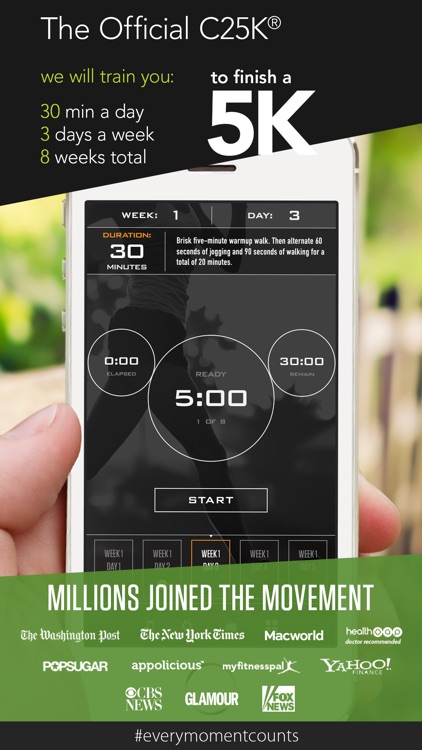 C25K® 5K Trainer FREE (Couch Potato to Running 5K) screenshot-0