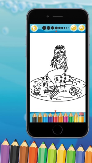 Mermaid Coloring Book Game for Kids(圖2)-速報App