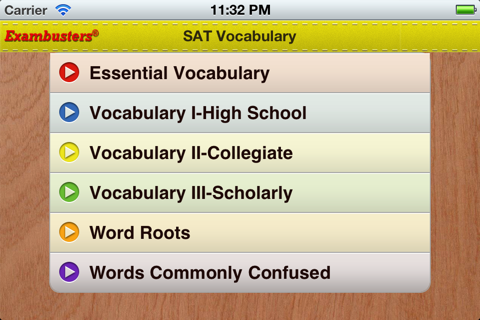 SAT Prep Verbal Flashcards Vocabulary Exambusters screenshot 4
