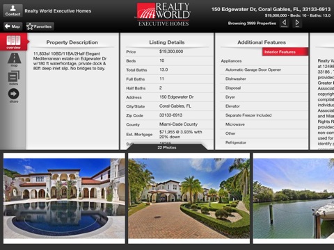 Realty World Executive Homes for iPad screenshot 4