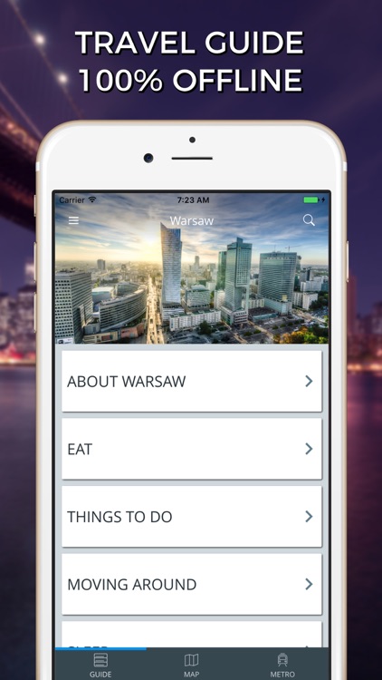 Warsaw Travel Guide with Offline Street Map