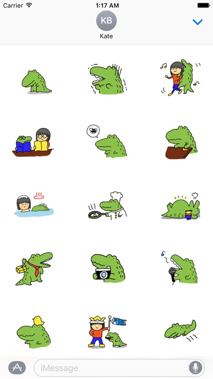 Baby Green Alligator Sticker