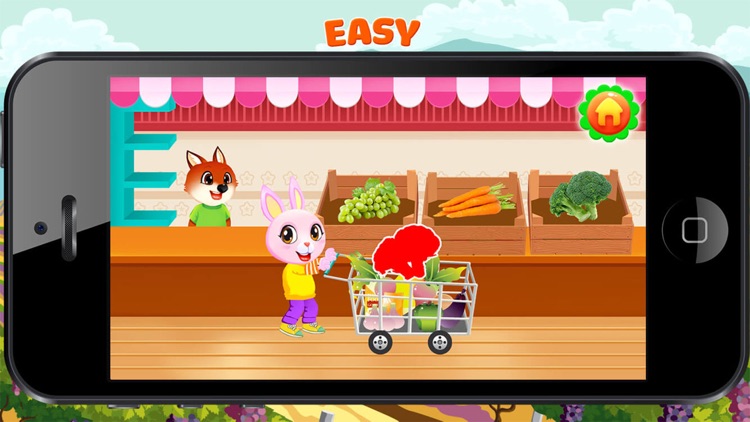 Fruits and vegetables jigsaw puzzles game for kids