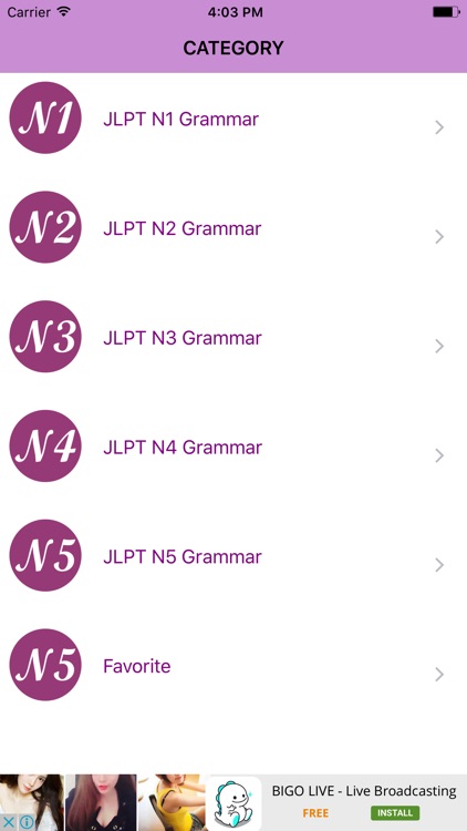 JLPT Grammar (N1,N2,N3,N4,N5)