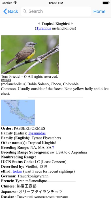 Bird Data - Costa Rica screenshot 3