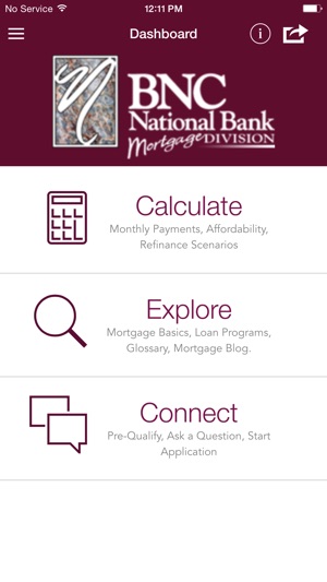 BNC National Bank Mortgage App