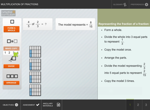 Multiplication of Fractions screenshot 3